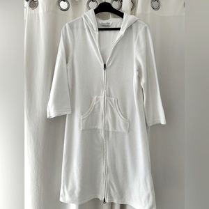 The White Company London, Women's Terry Cloth Hoodie Swimsuit Cover Up